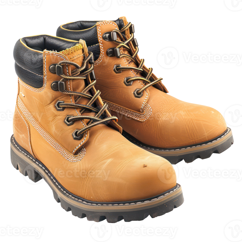 Construction worker boots isolate on transparency background png