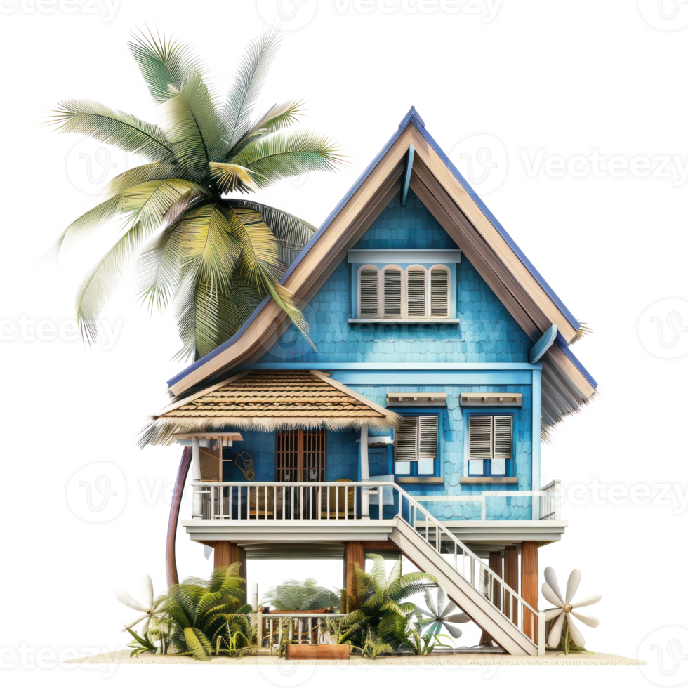 Beach House isolate on transparency background png
