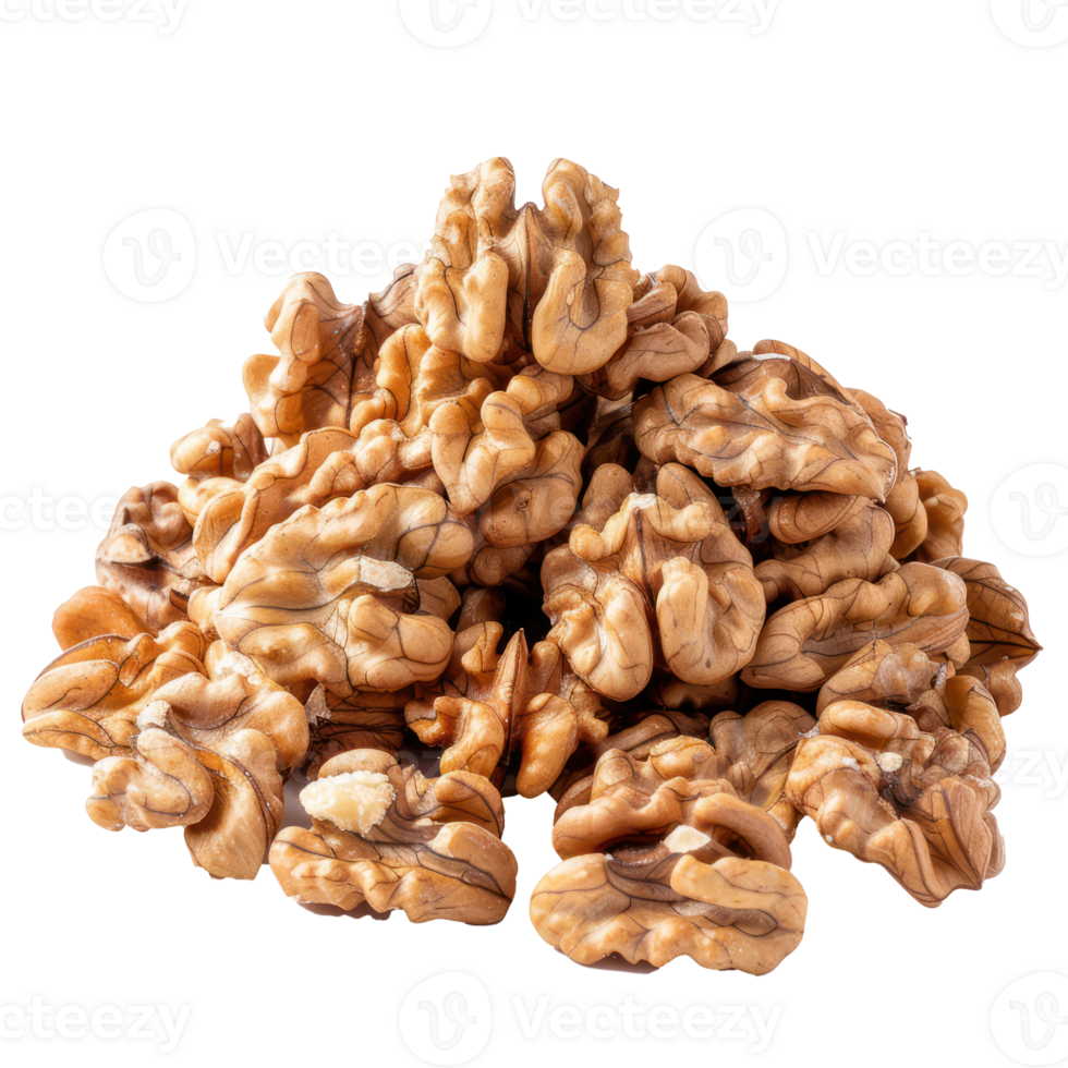 Heap of Walnuts isolate on transparency background png
