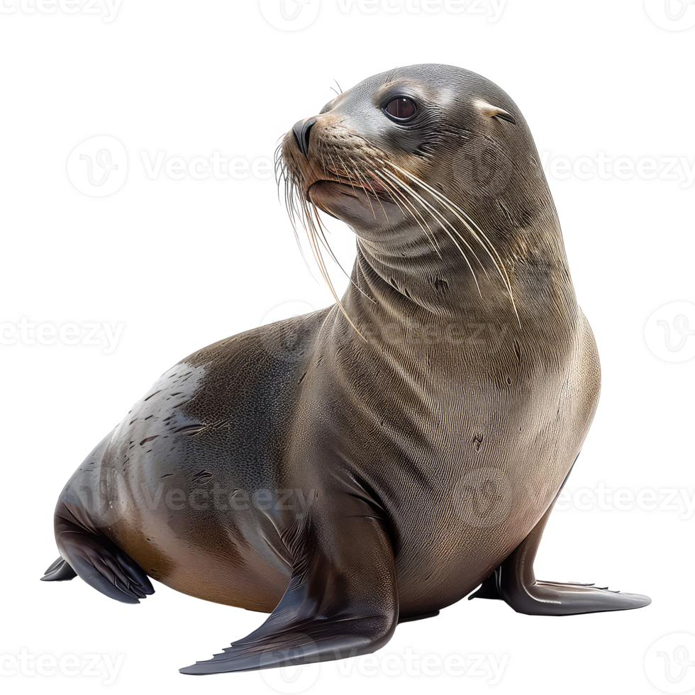 Seal full body isolate on transparency background png
