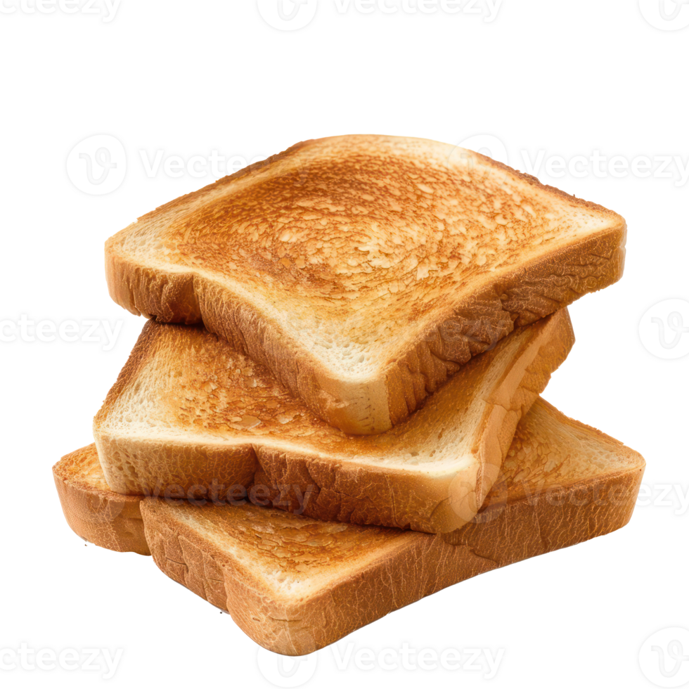 Bread Toast front view full length isolate on transparency background png