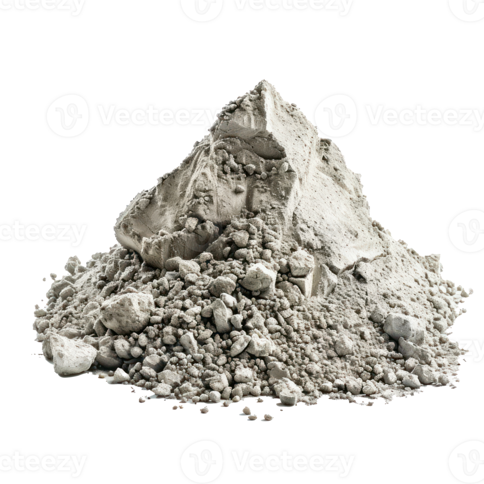 Cement dust pile isolate on transparency background png