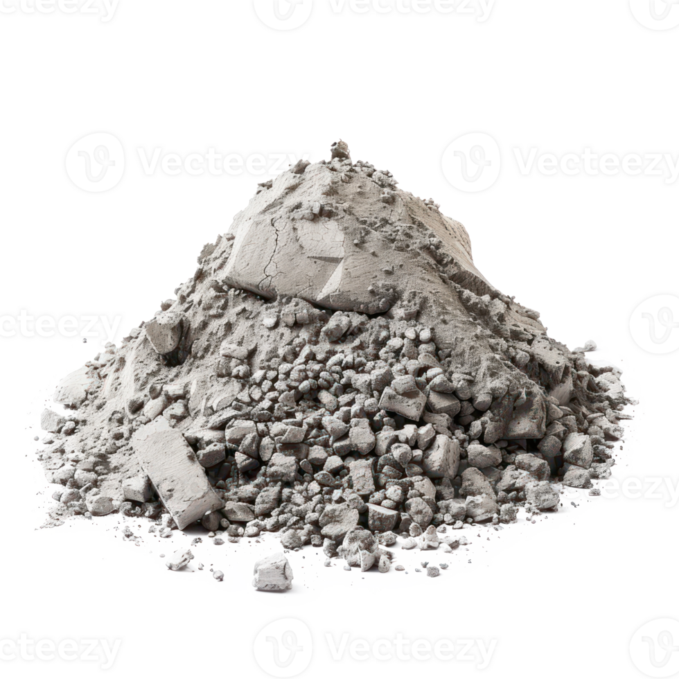 Cement dust pile isolate on transparency background png
