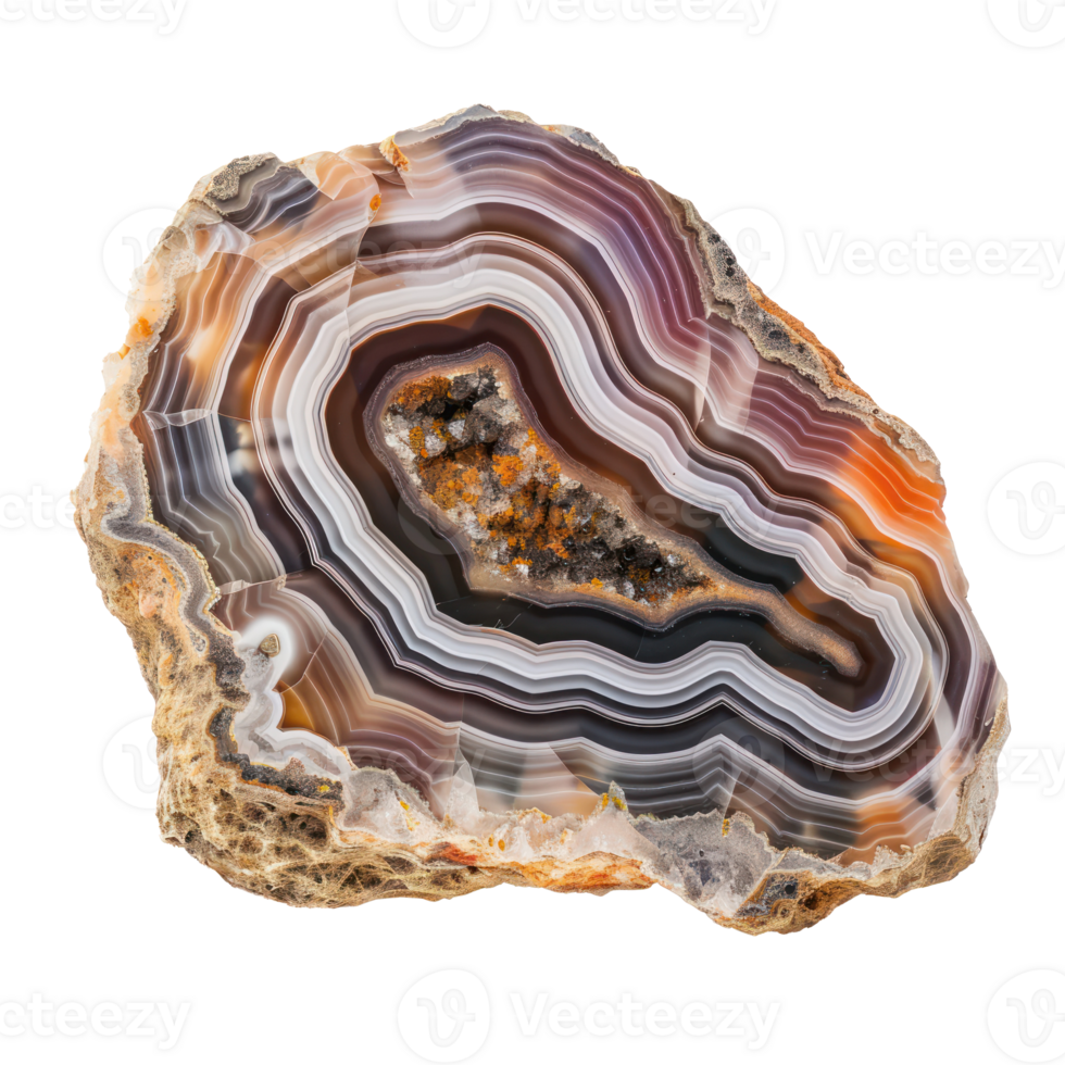 Beautiful Agate side view isolate on transparency background png