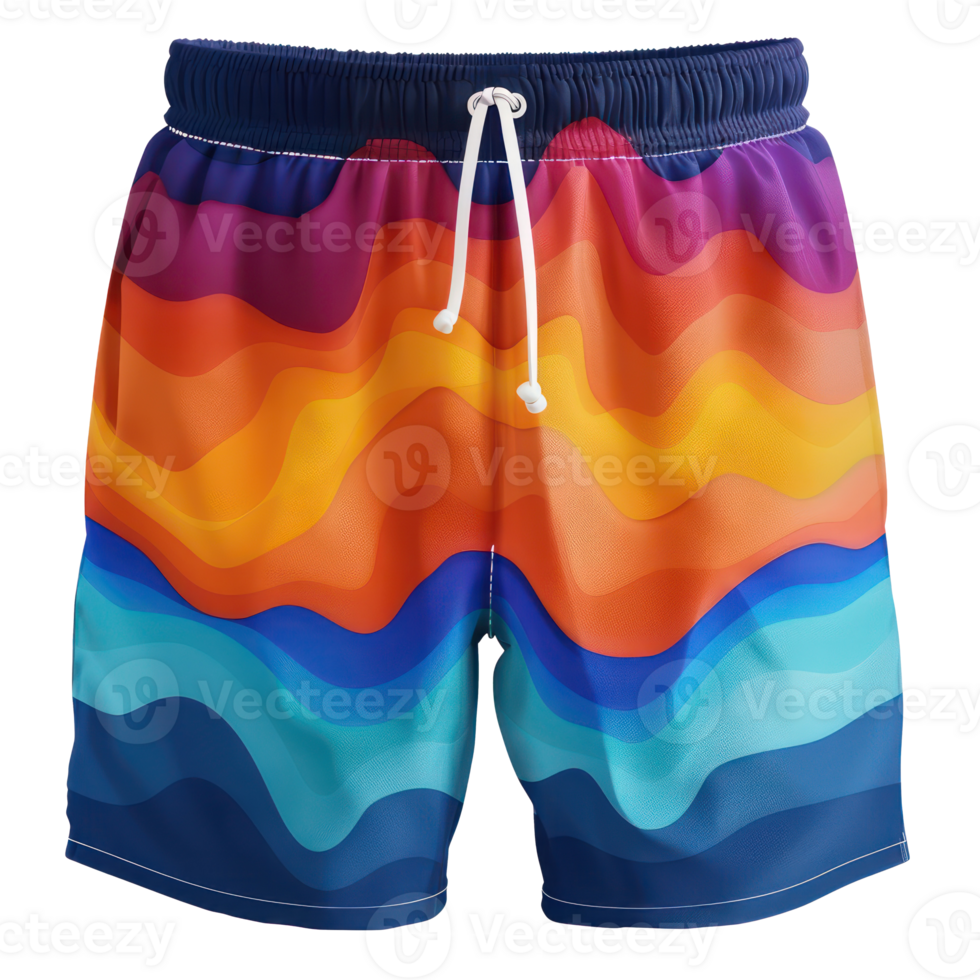 3d shorts for men swimming template isolate on transparency background png
