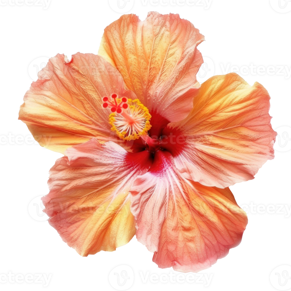 Hibiscus flower isolate on transparency background png