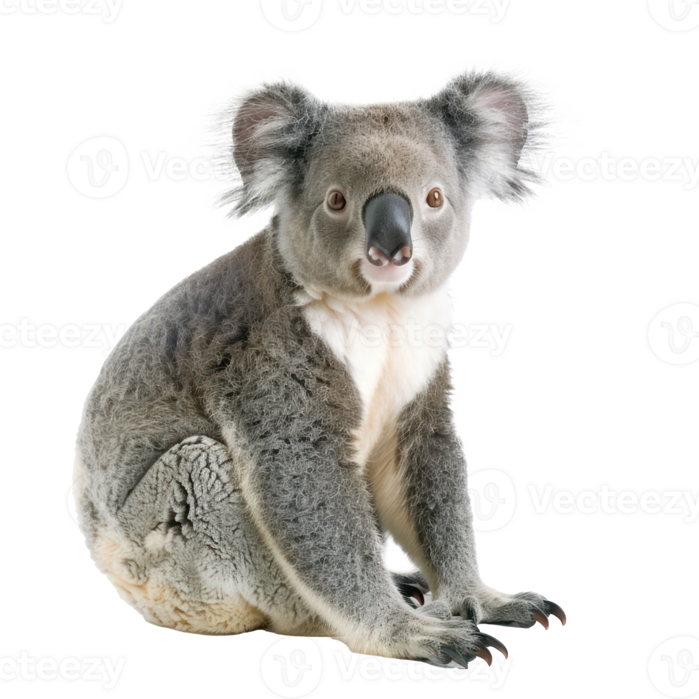 Koala Bear full body isolate on transparency background png