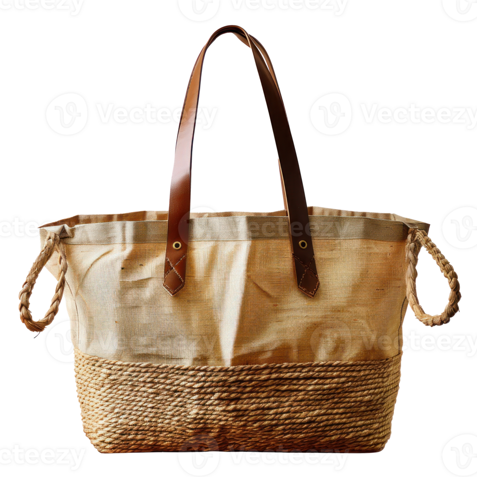 Beach Bag front view full length isolate on transparency background png