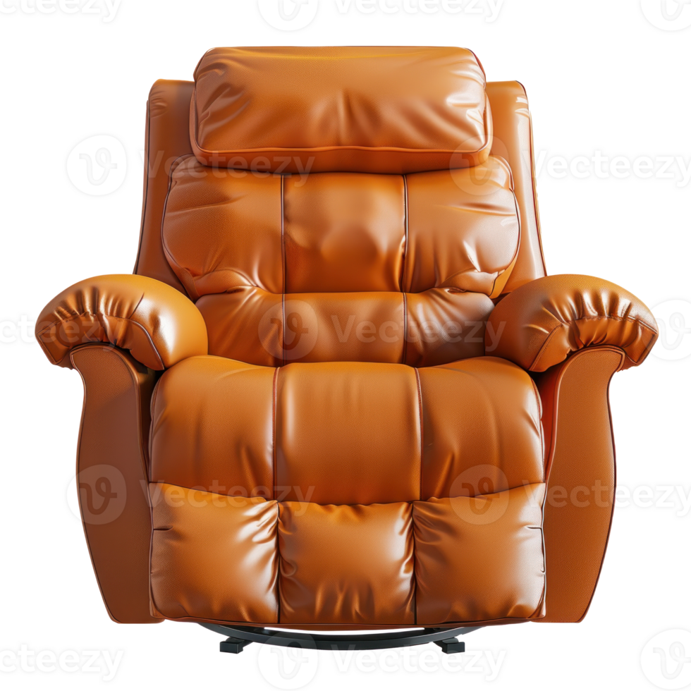Recliner Chair front view full length isolate on transparency background png