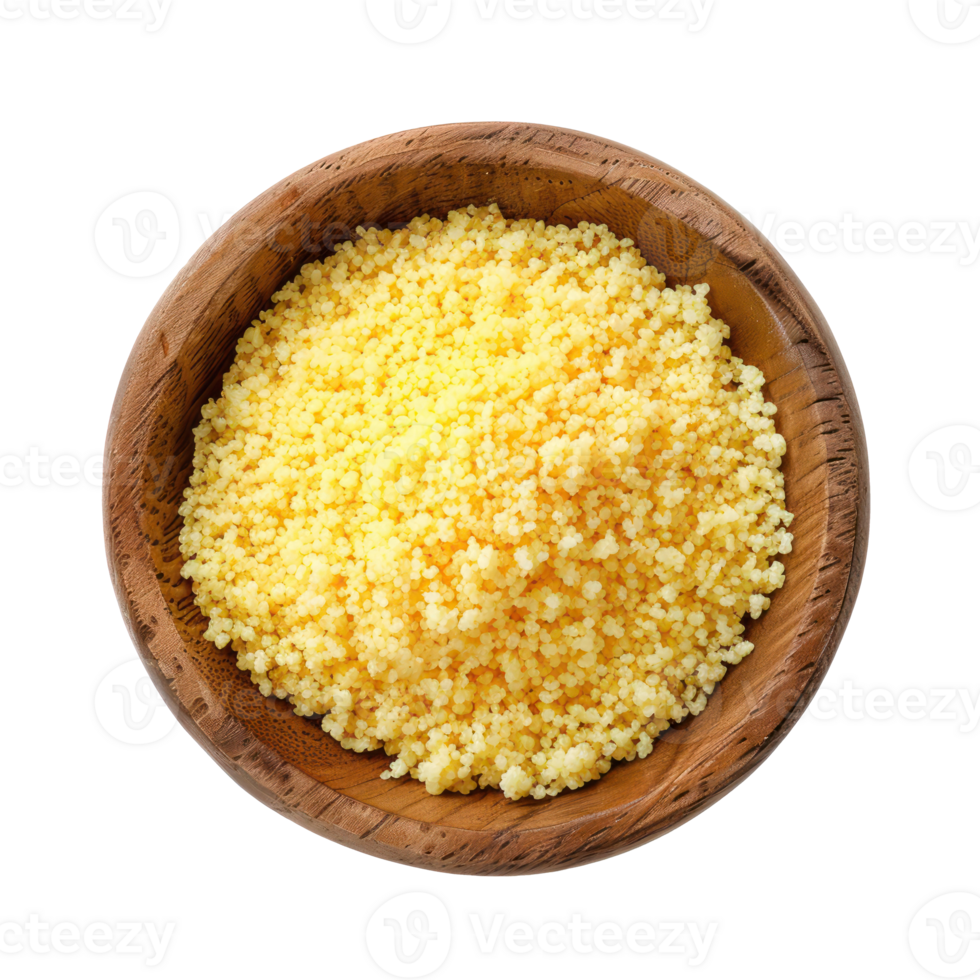 Couscous top view full length isolate on transparency background png