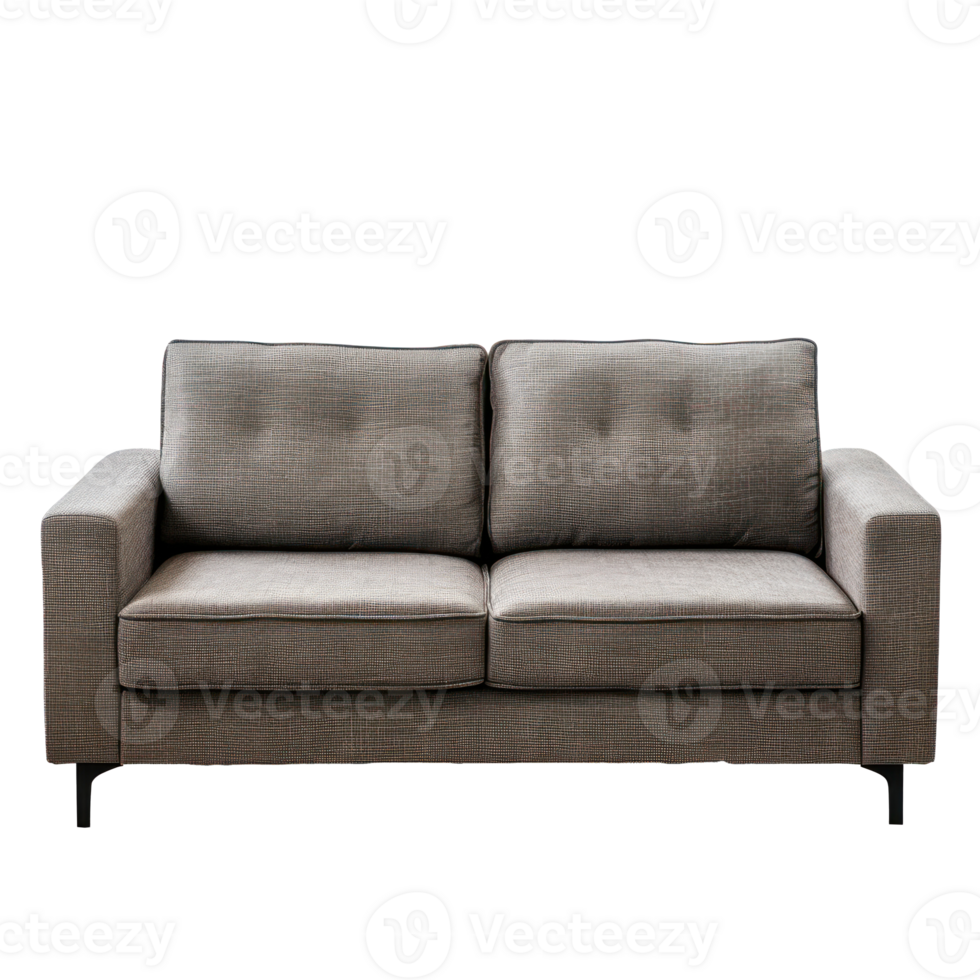 modern Sofa front view full length isolate on transparency background png