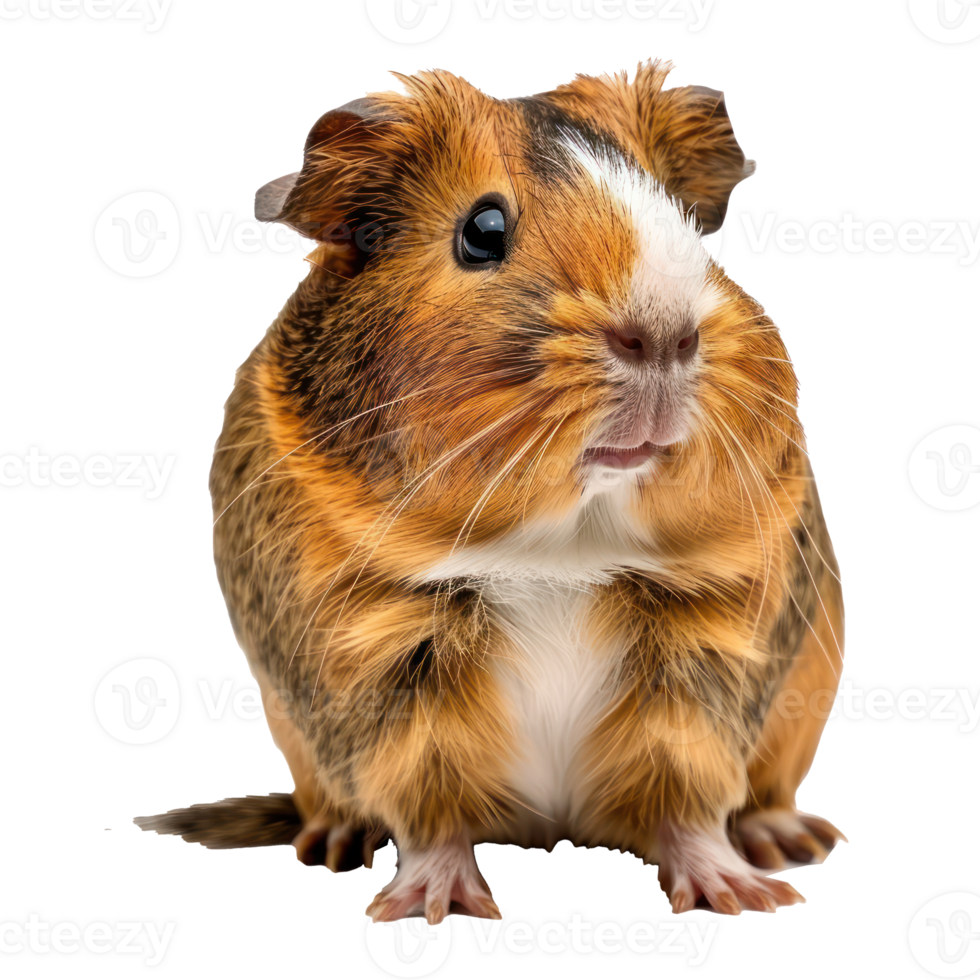 Guinea Pigs pet side view full body isolate on transparency background png