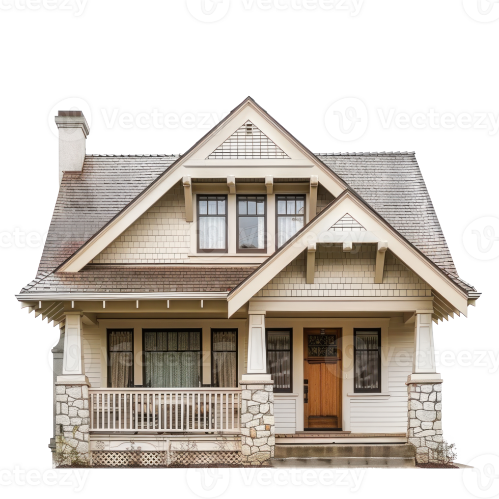 Craftsman House isolate on transparency background png