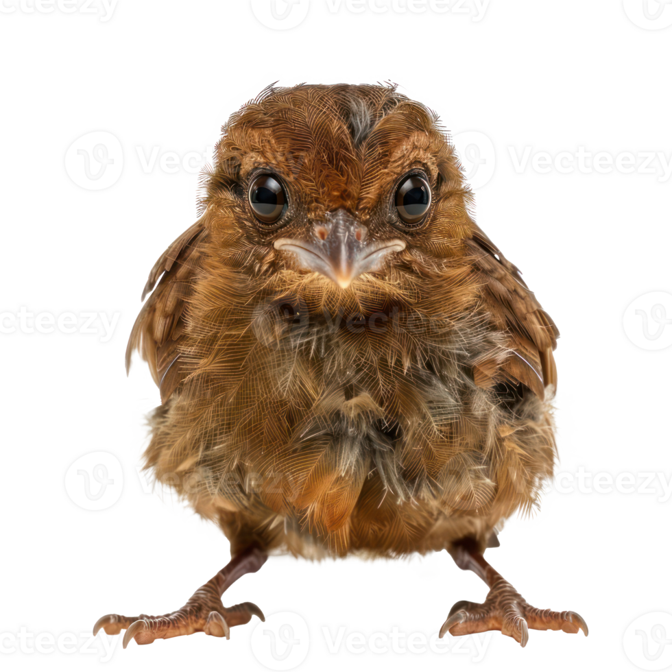 Oilbird front view full body isolate on transparency background png