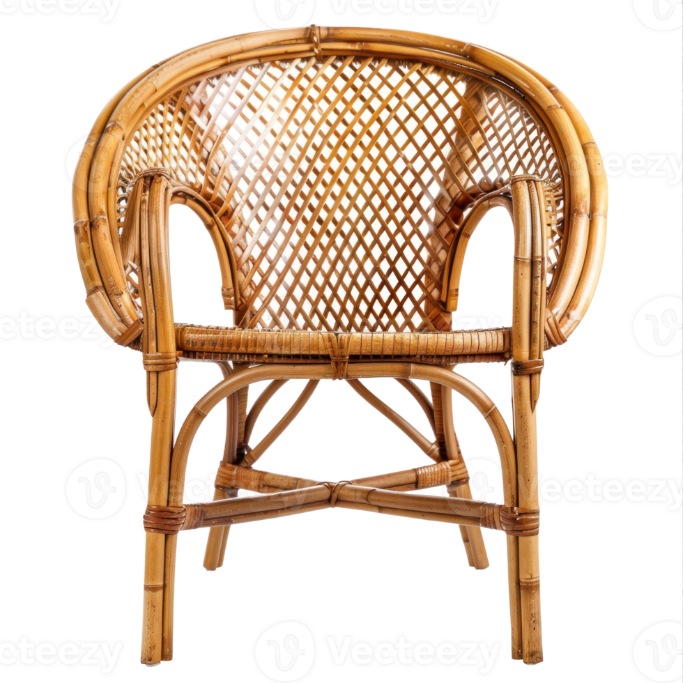 Rattan Chair isolate on transparency background png