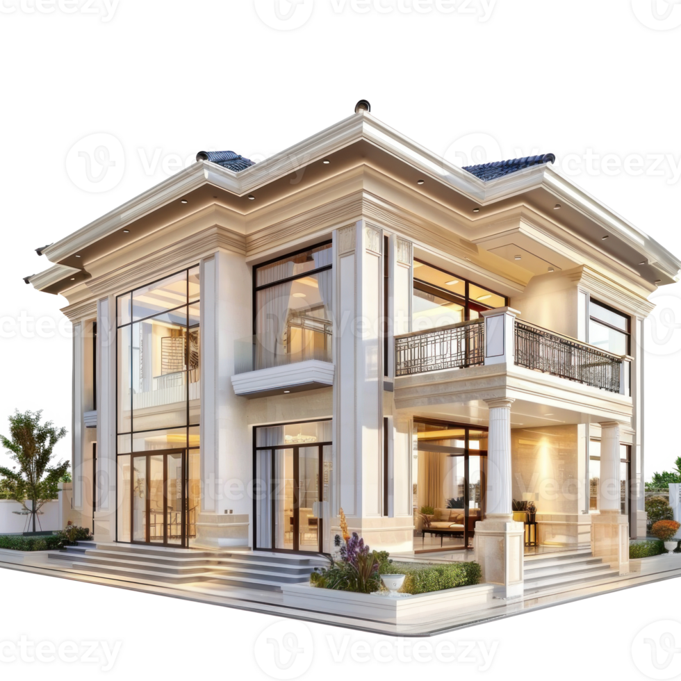 Villa isolate on transparency background png