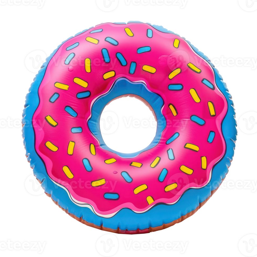 pool donut front view full length isolate on transparency background png