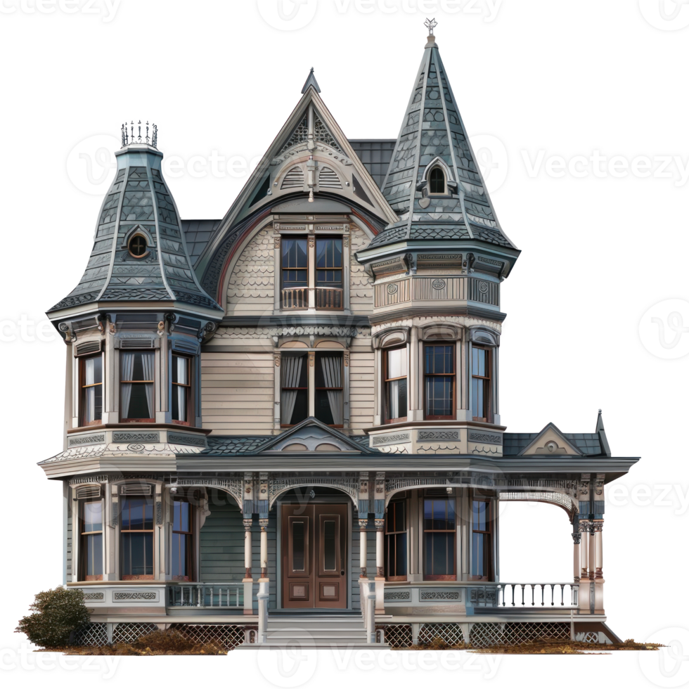 Victorian House isolate on transparency background png