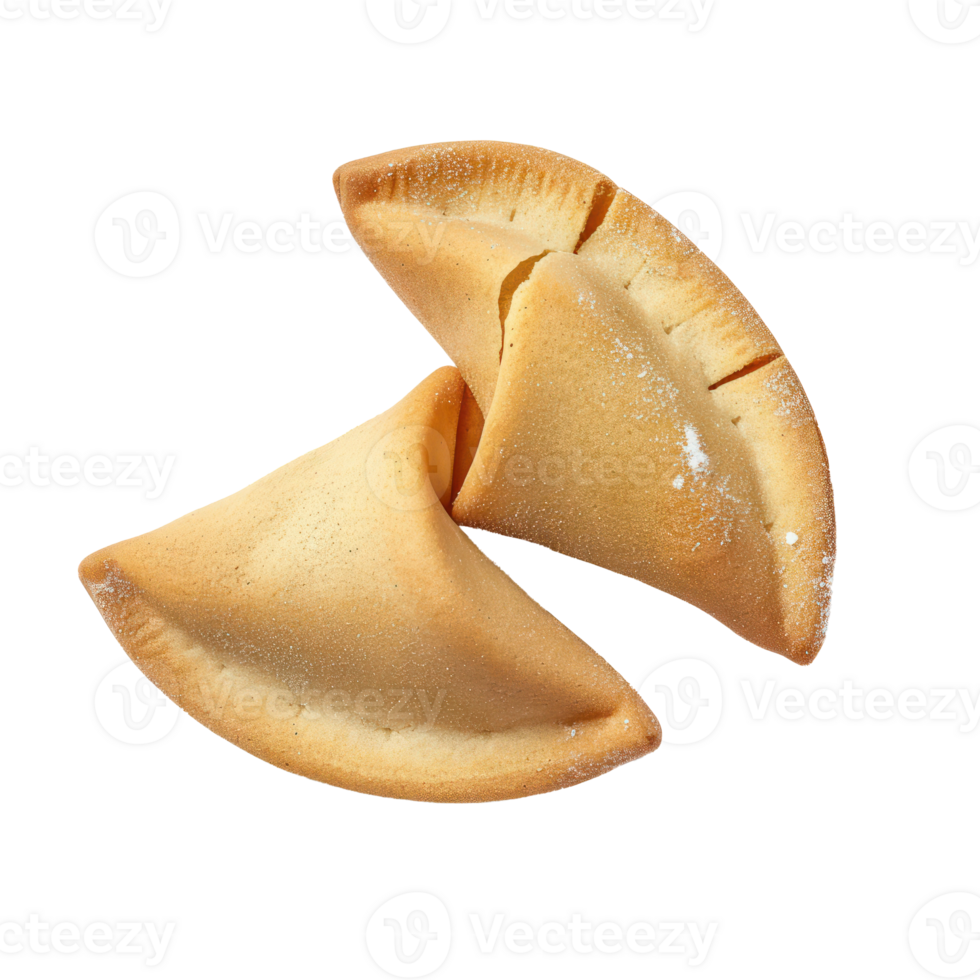 fortune cookie top view isolate on transparency background png