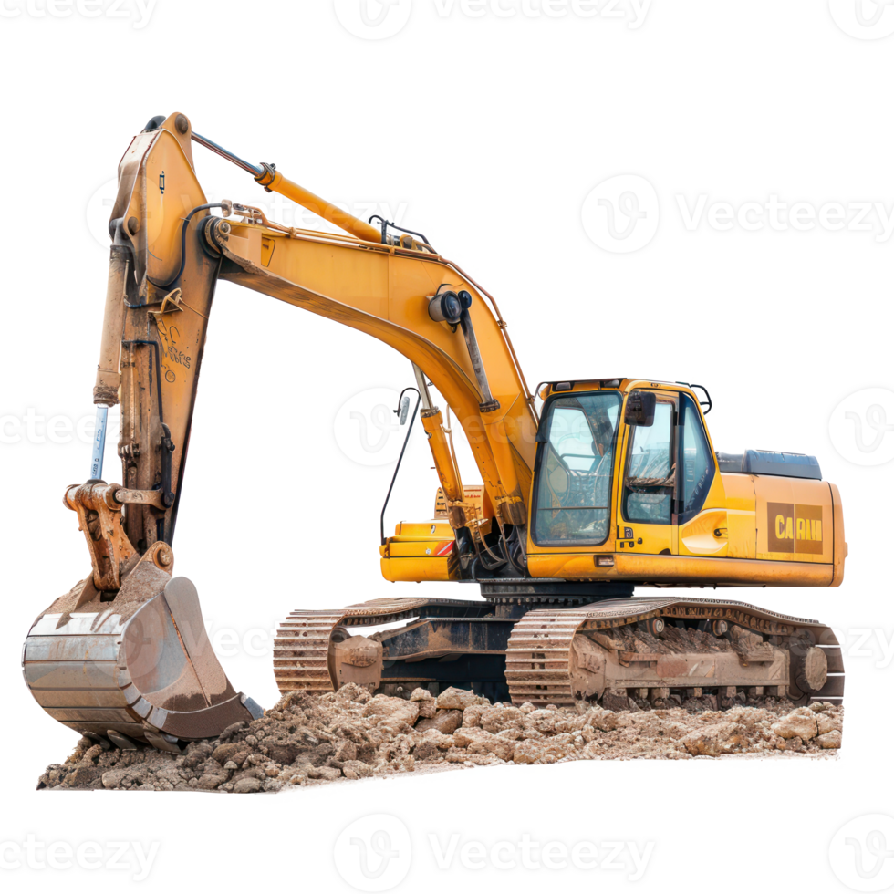 excavator for construciton isolate on transparency background png