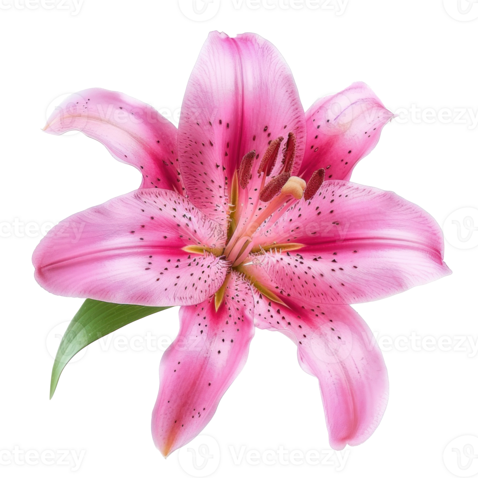 Lily flower isolate on transparency background png