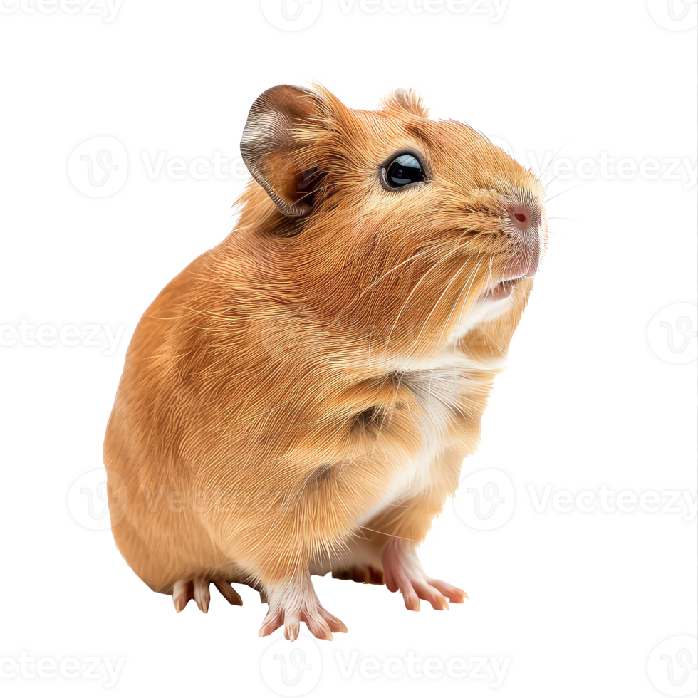 Guinea Pig side view full body isolate on transparency background png