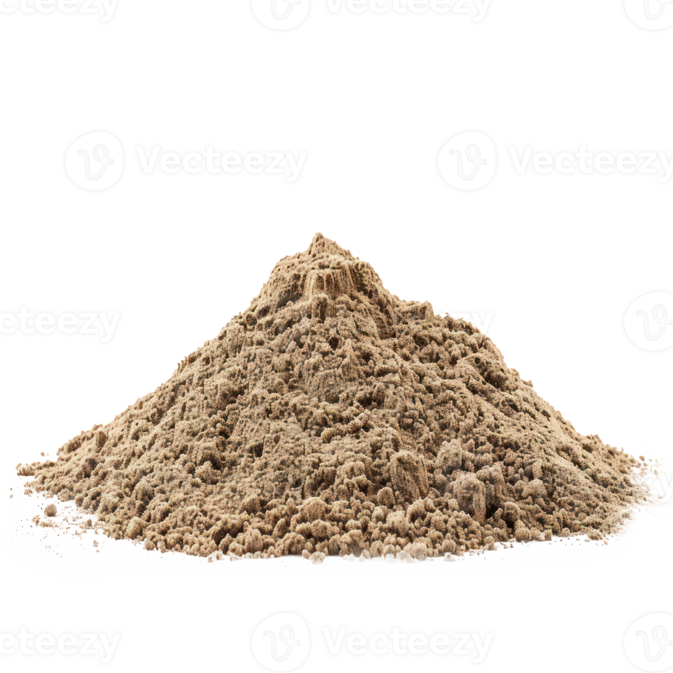 Construction sand pile isolate on transparency background png