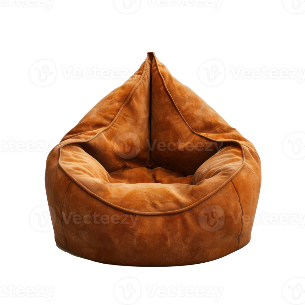 Bean Bag Chair front view full length isolate on transparency background png