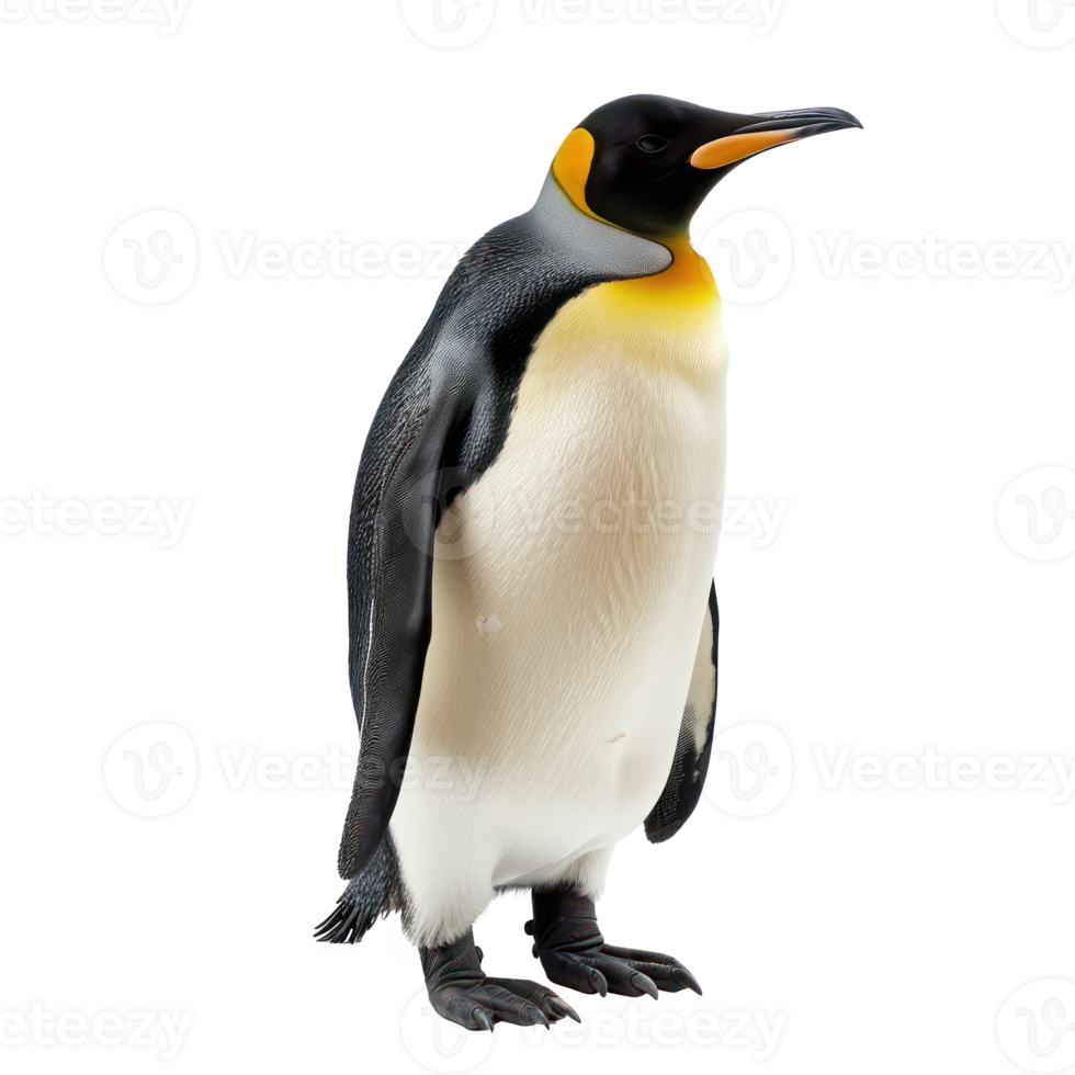 Penguin front view full body isolate on transparency background png