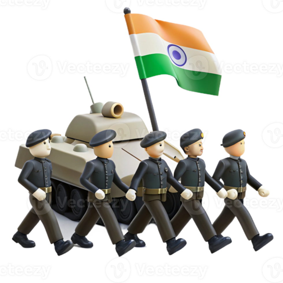 Military Parade with Tank and Flag png