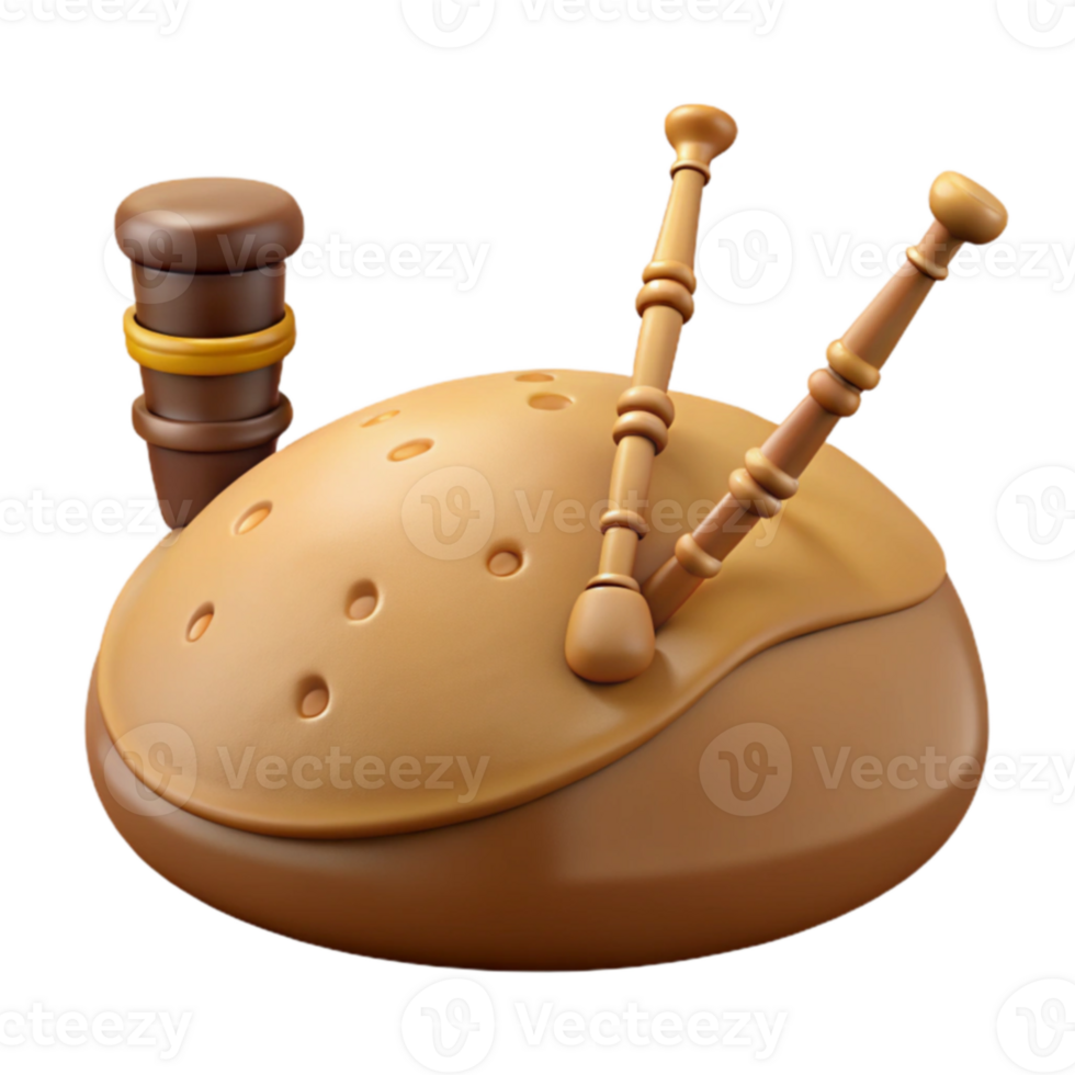 3D Render of a Bagpipe png