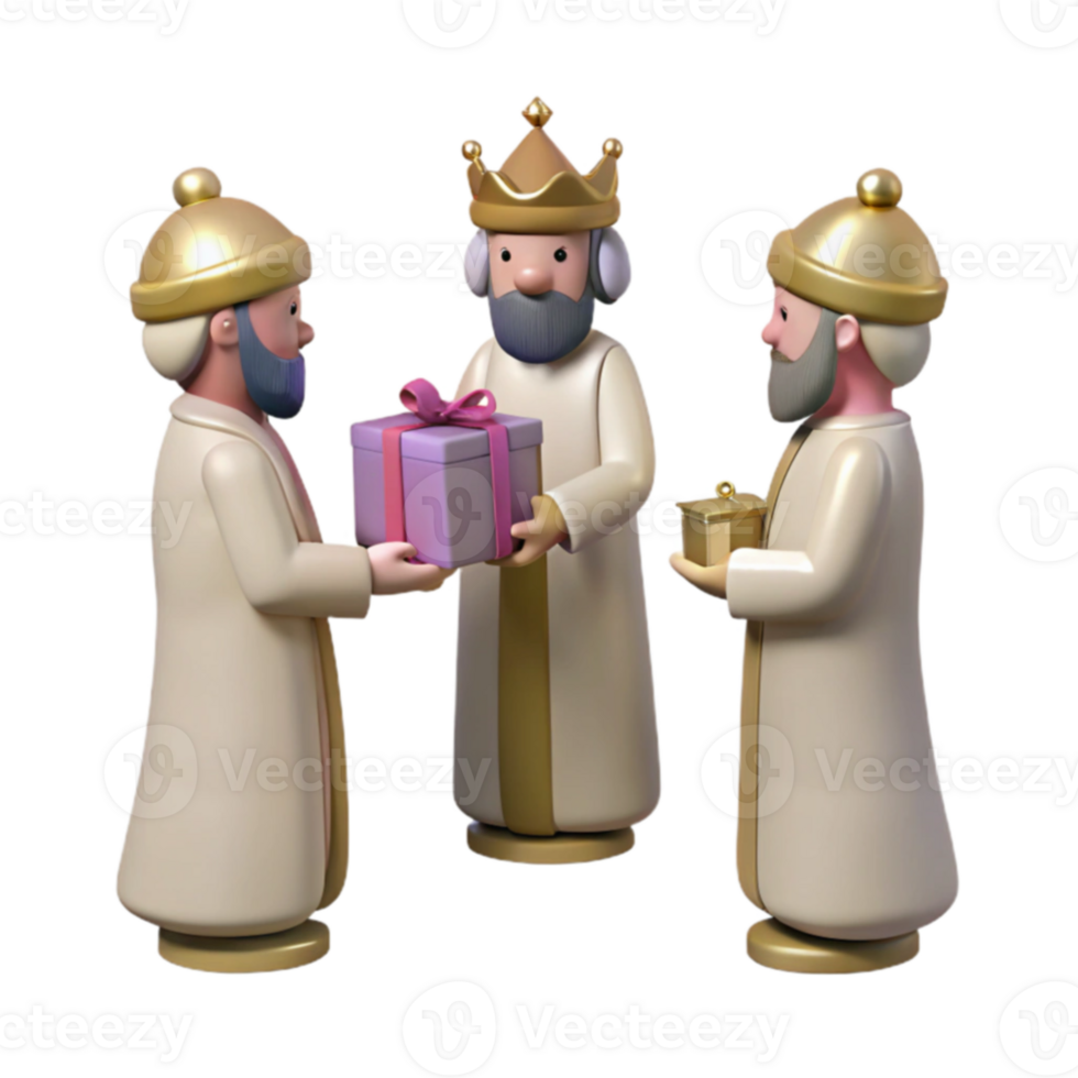Three Wise Men Giving Gifts png