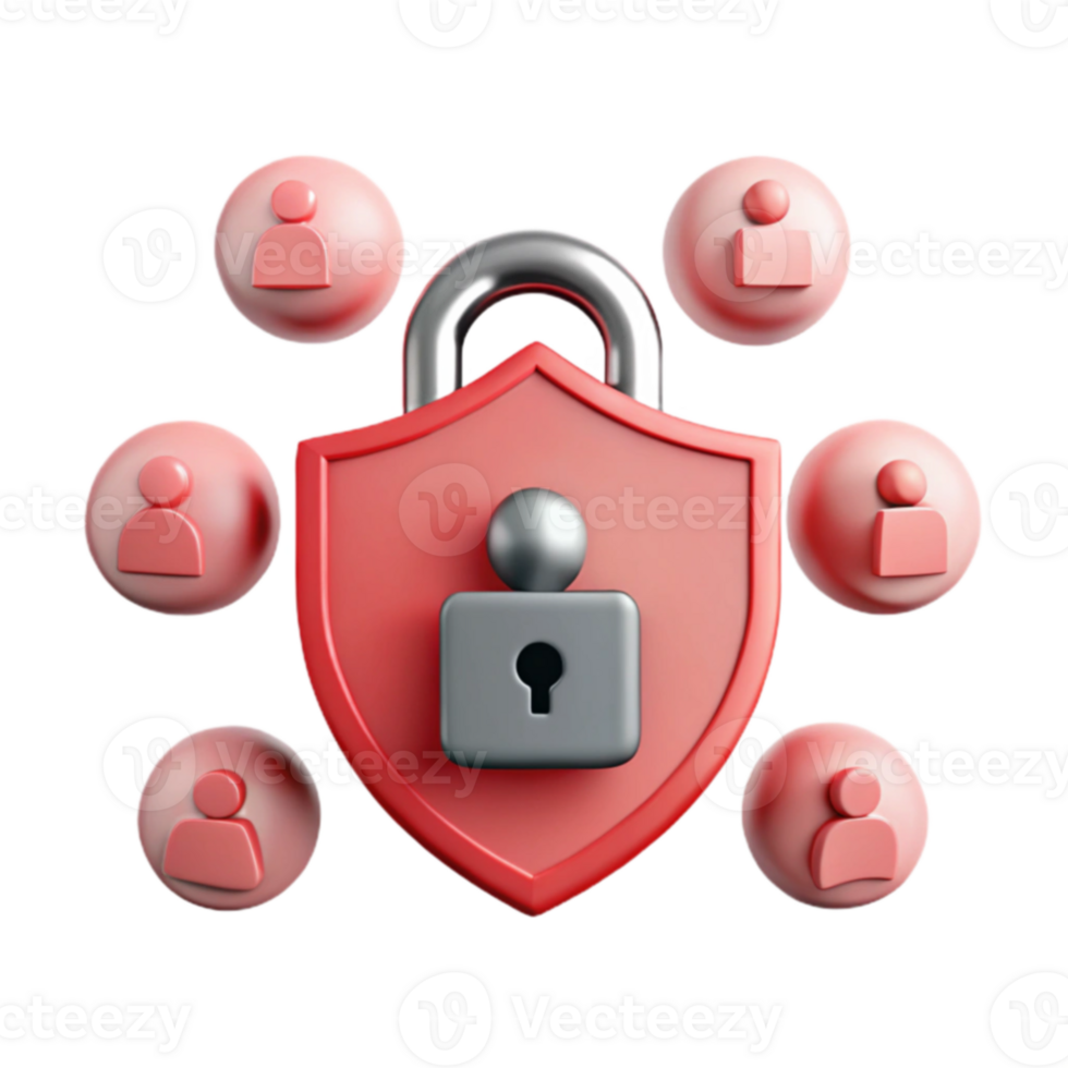 Data Protection Secure Shield for Digital Identities png