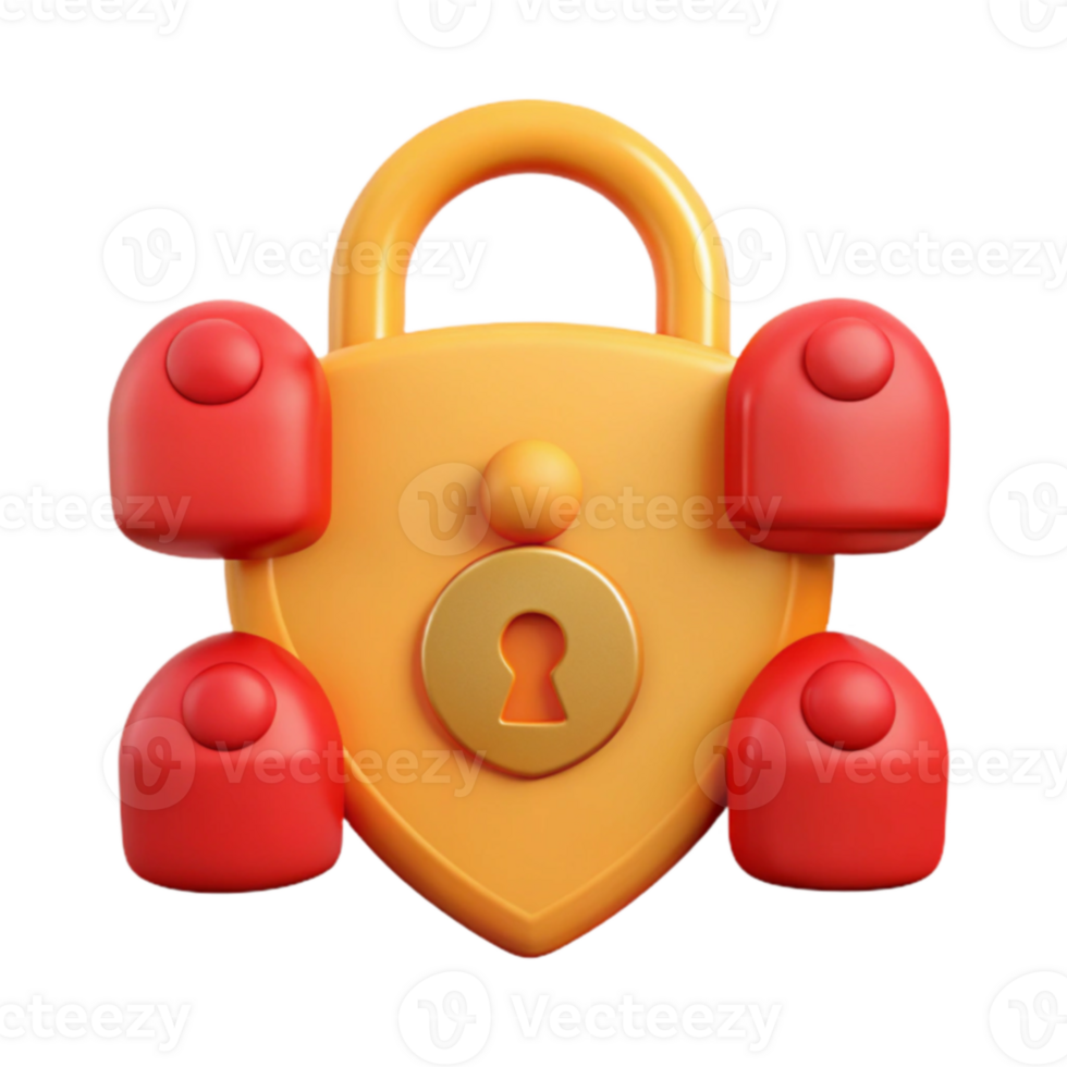 Secure Data Protection with Shield and Lock Icon png