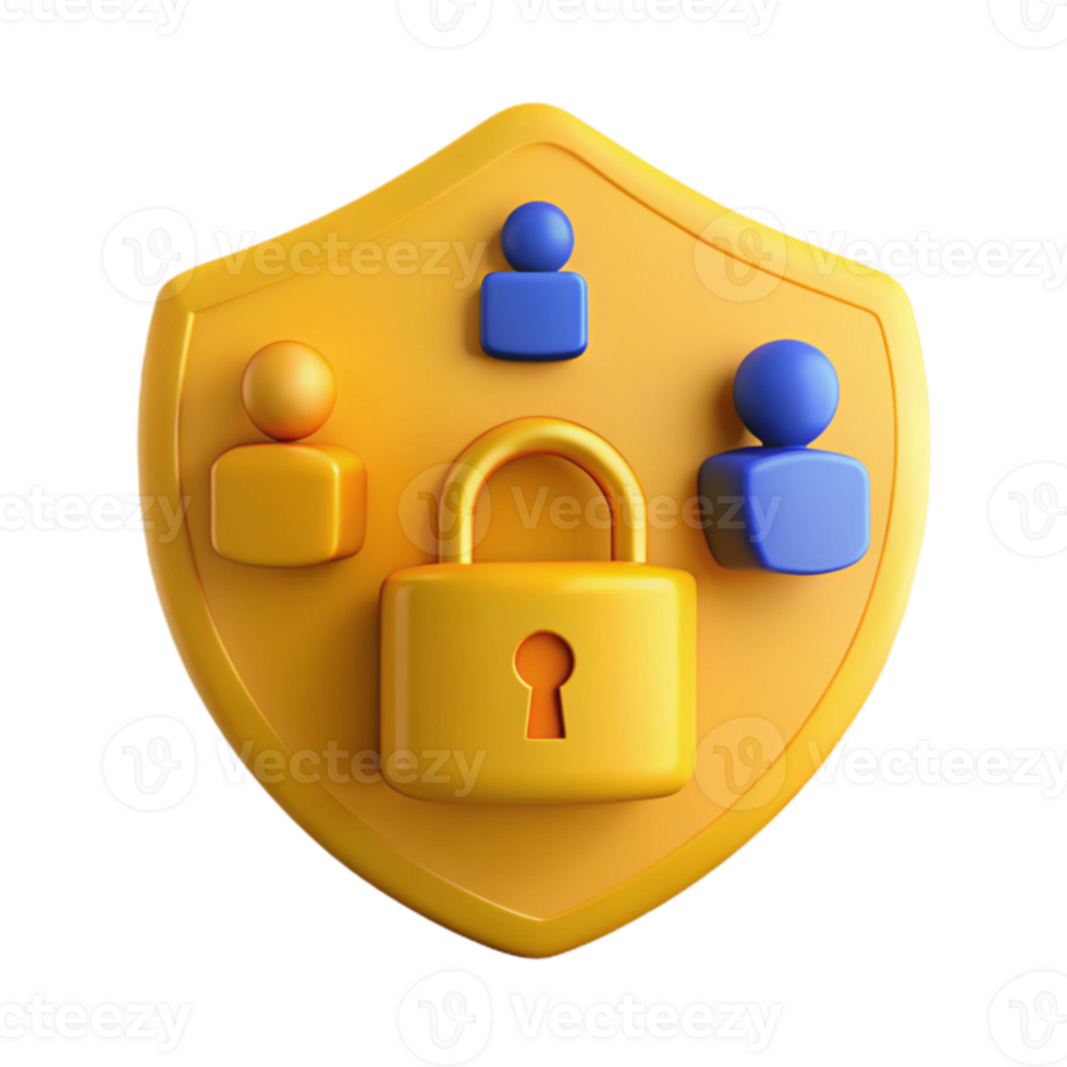 Secure Data Protection with a Shield and Lock Icon png