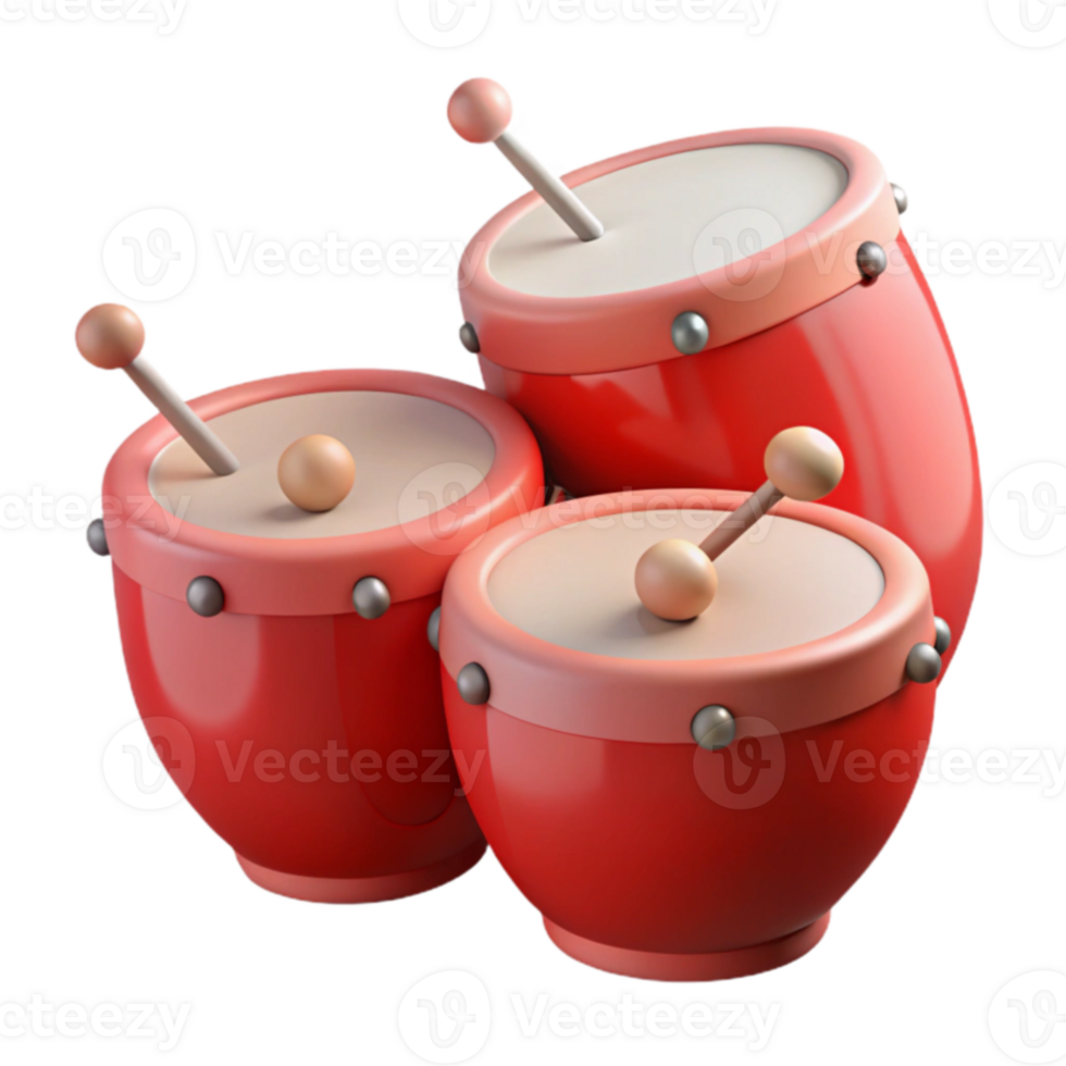 Red Drums with Sticks png