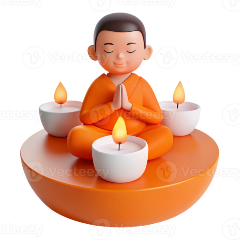 Meditation and Peace with Candles png