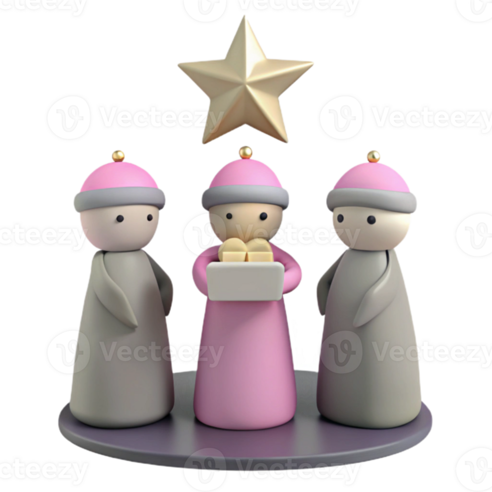 Three Wise Men with a Star png