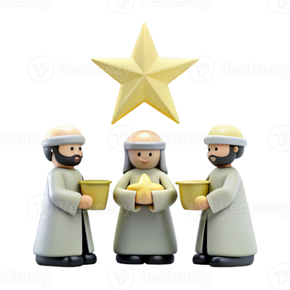 Three Wise Men Adoring the Star png