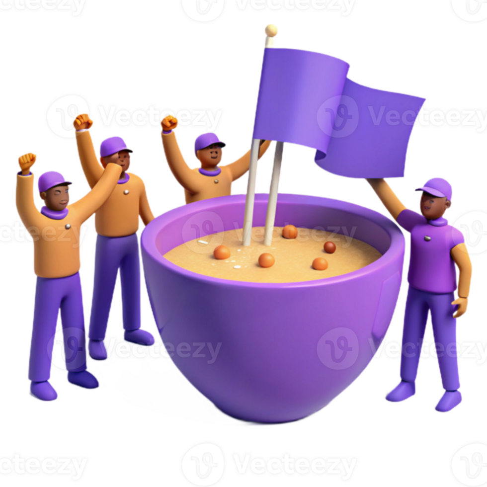 Celebrating Success with a Giant Bowl of Happiness png