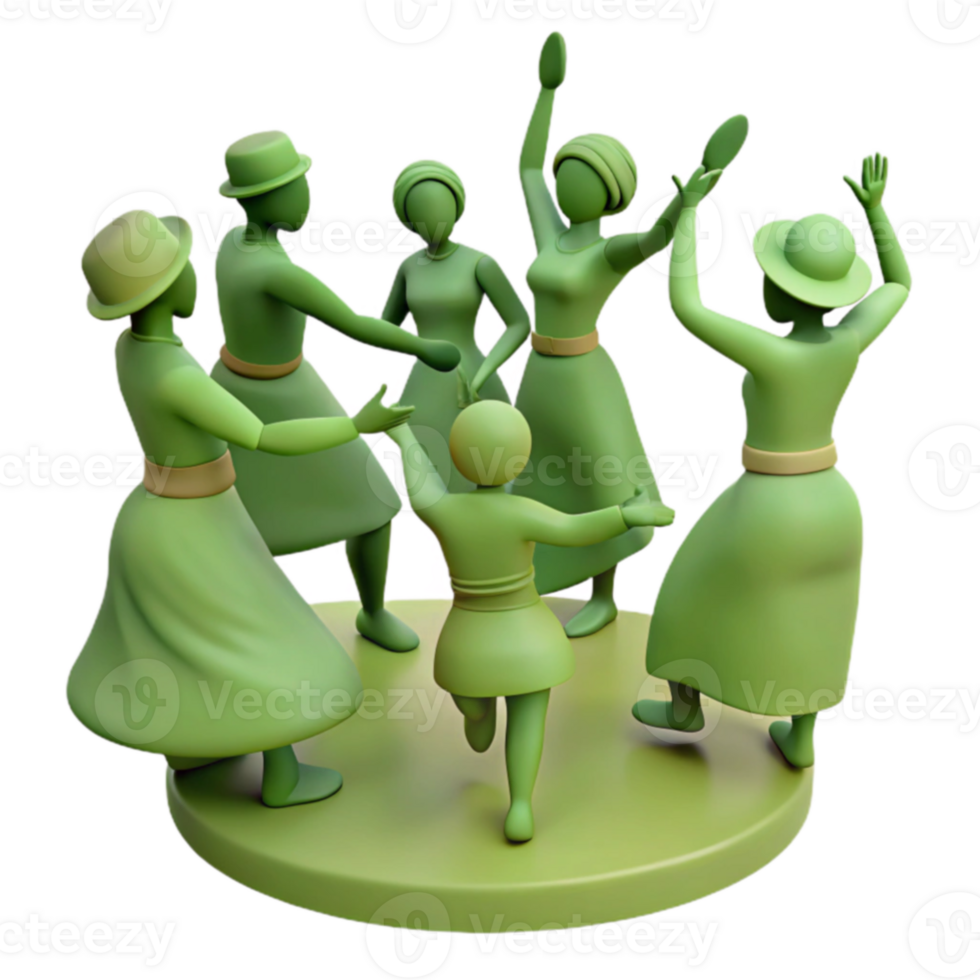 Group of People Dancing in a Circle png