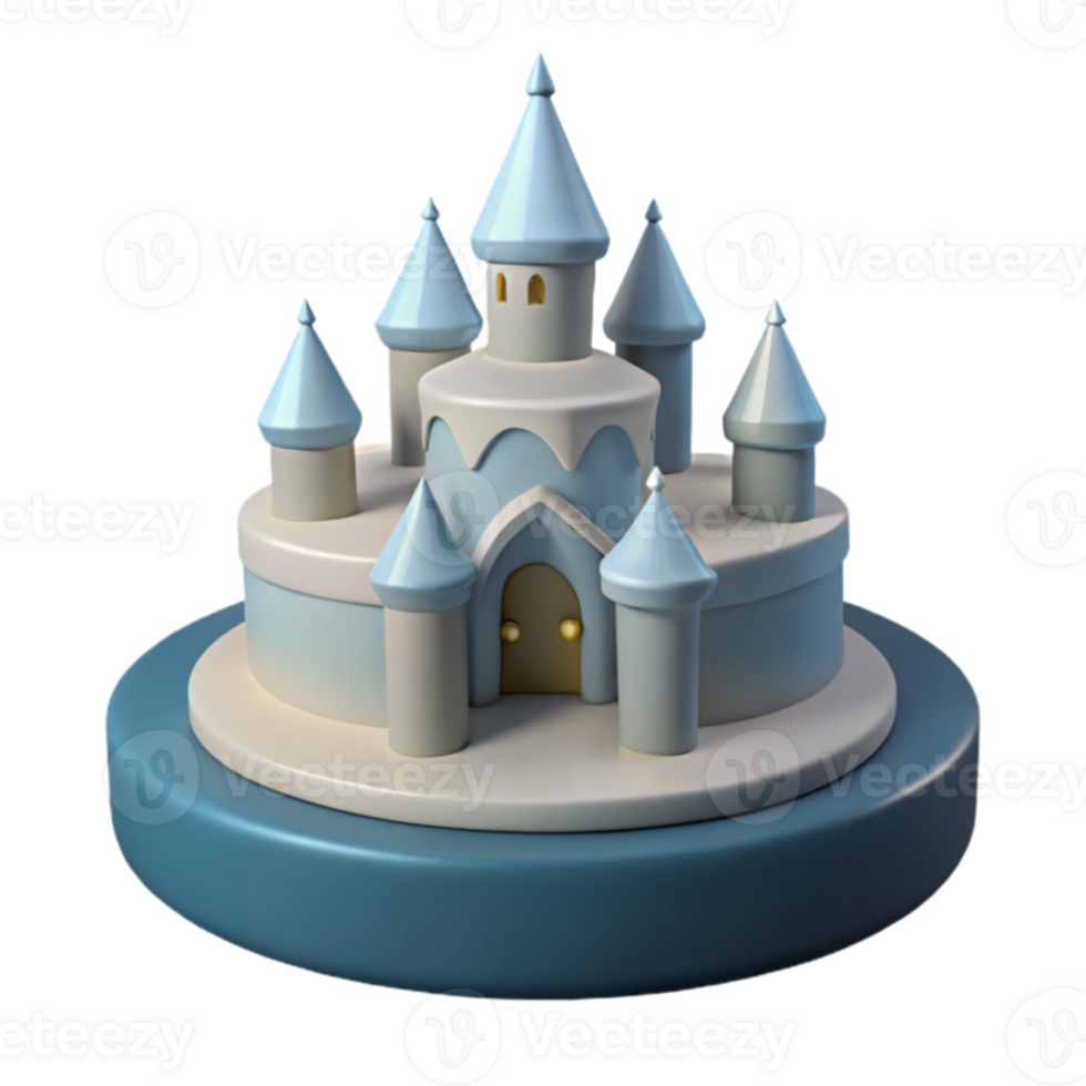 Cartoon Style Castle Illustration png