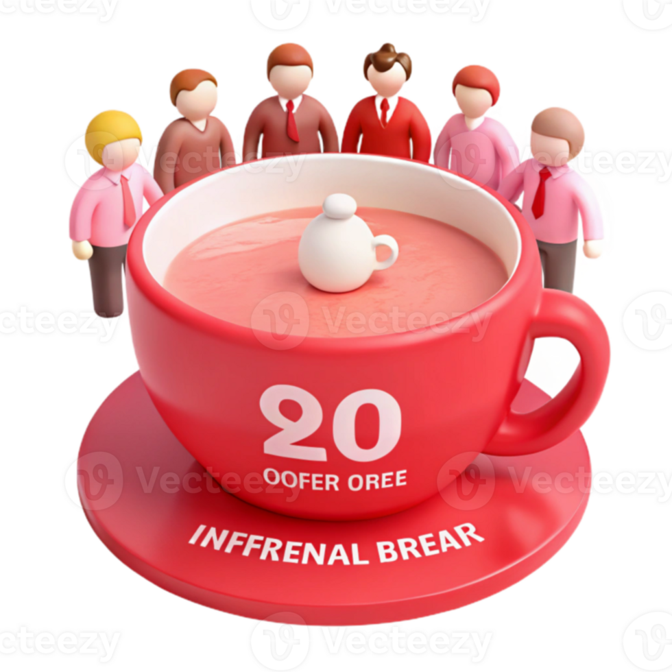 Red Cup with 20, Surrounded by People png