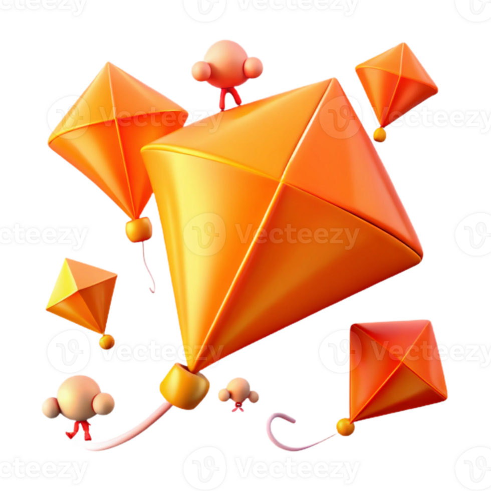 Abstract Colorful Geometric Shapes with 3D Rendering png