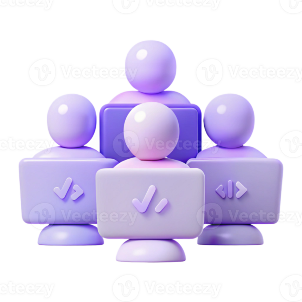 Team of Developers Working Together on a Project png