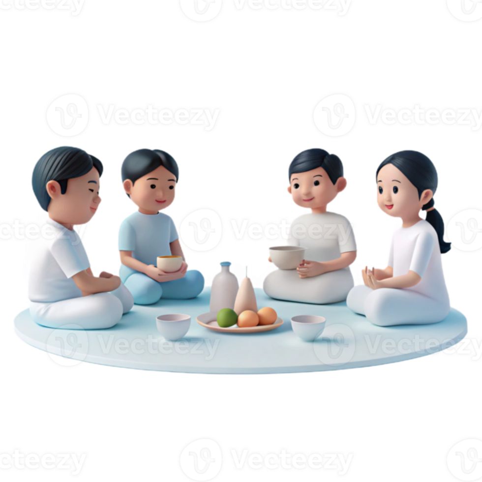 Group of People Sitting Around a Table Enjoying a Meal Together png