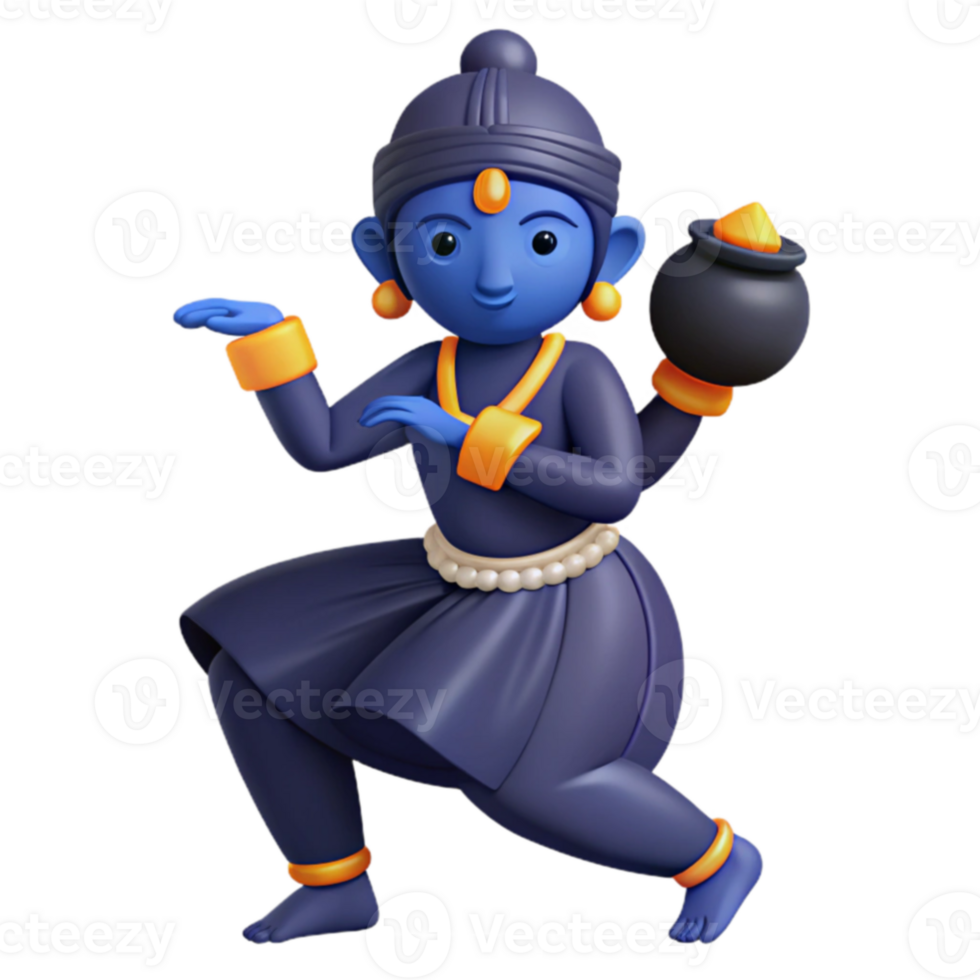 3D Illustration of a Cartoon Character in a Traditional Outfit png