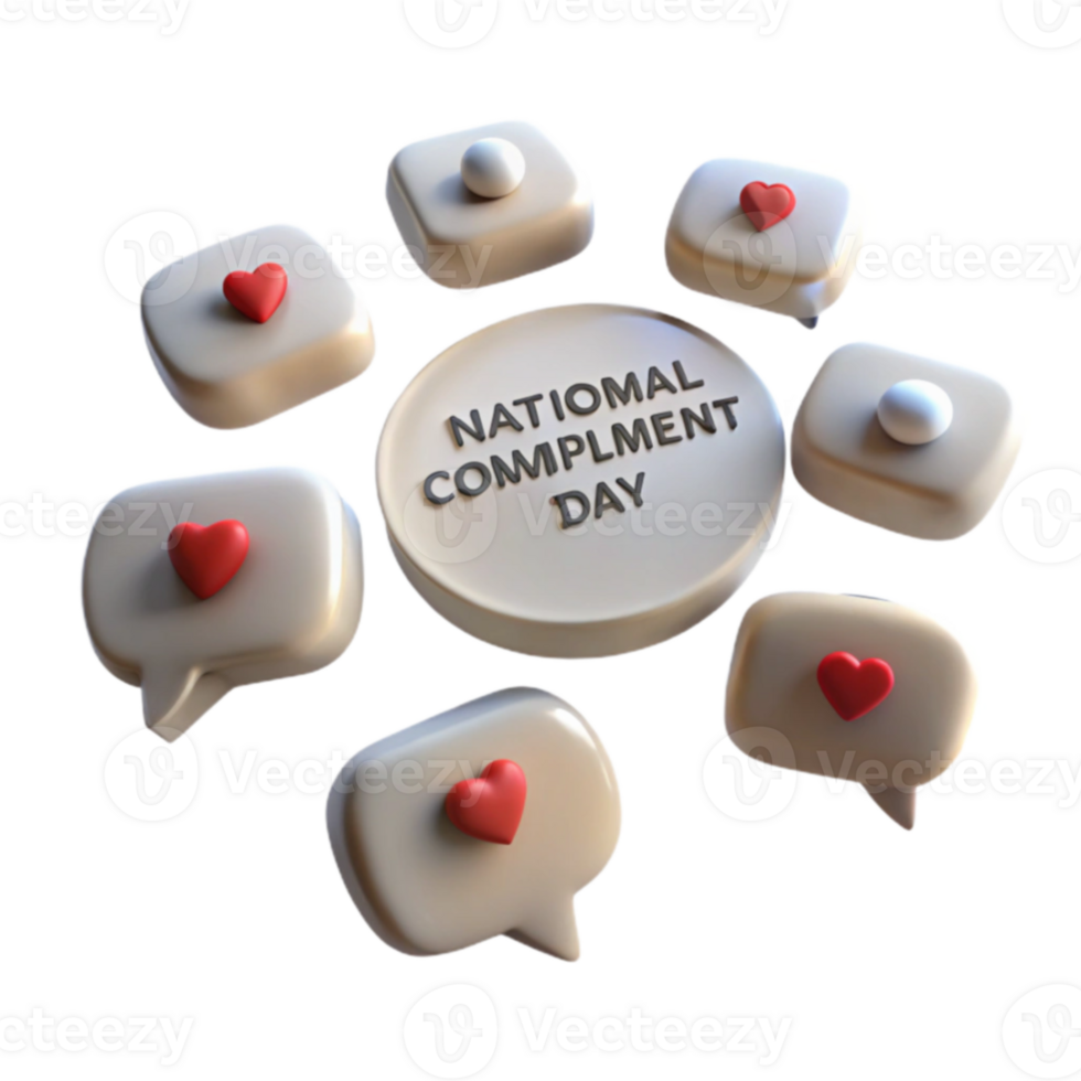 Celebrate National Compliment Day with Kind Words and Hearts png