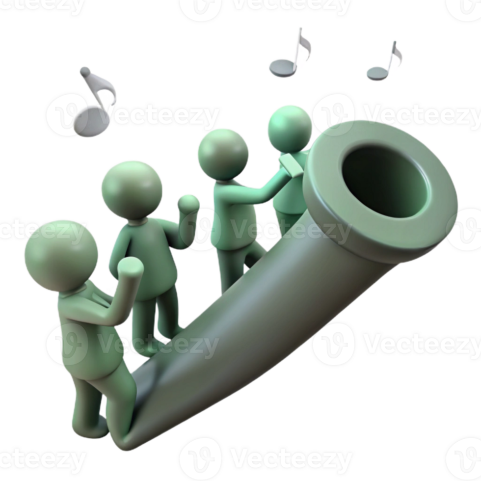 Group of People Playing Music Together with a Trumpet png