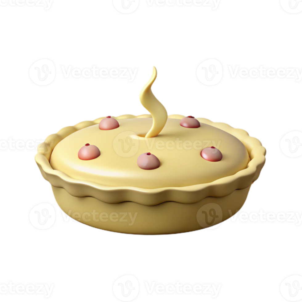 Freshly Baked Pie with Whipped Cream png